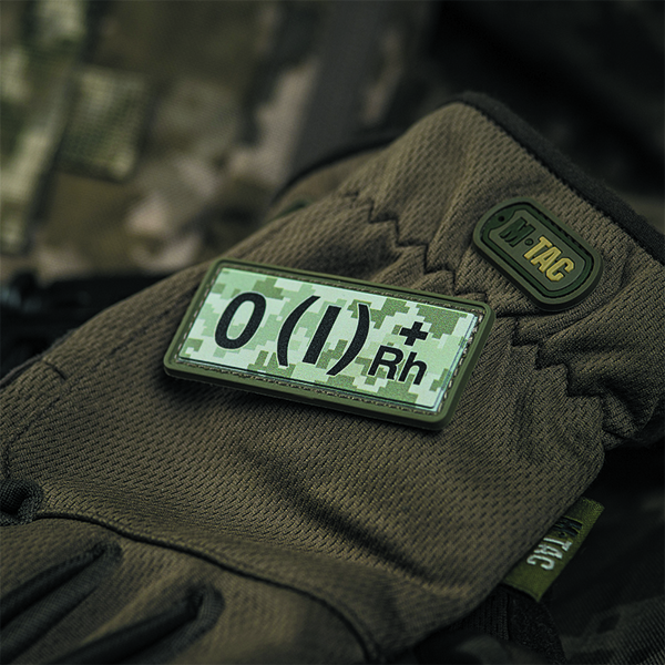 M-Tac нашивка група крові O(I) Rh(+) PVC 25х60 MM14. Фото 3