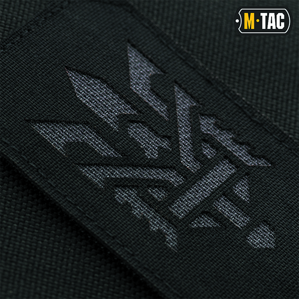 M-Tac нашивка Тризуб (стилізація) Laser Cut вертикальна Black/Grey. Фото 2