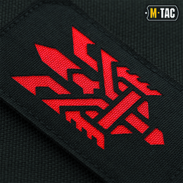 M-Tac нашивка Тризуб (стилізація) Laser Cut вертикальна Black/Red