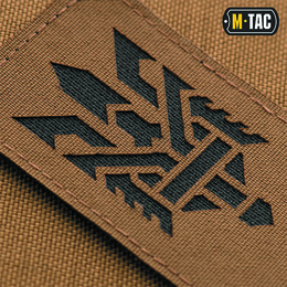 M-Tac нашивка Тризуб (стилізація) Laser Cut вертикальна Coyote/Black