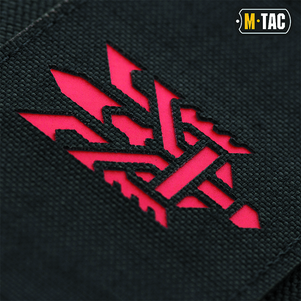 M-Tac нашивка Тризуб (стилізація) Laser Cut горизонтальна Black/Red. Фото 2