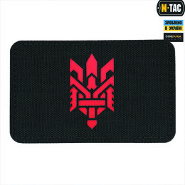 M-Tac нашивка Тризуб (стилізація) Laser Cut горизонтальна Black/Red