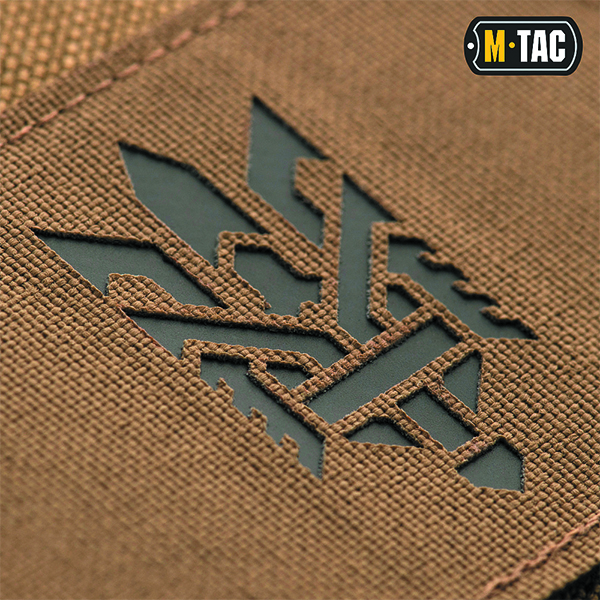 M-Tac нашивка Тризуб (стилізація) Laser Cut горизонтальна Coyote/Black. Фото 2