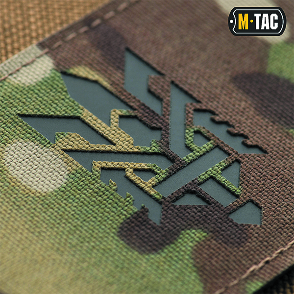 M-Tac нашивка Тризуб (стилізація) Laser Cut горизонтальна Multicam/Black. Фото 2