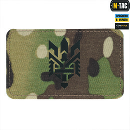 M-Tac нашивка Тризуб (стилізація) Laser Cut горизонтальна Multicam/Black