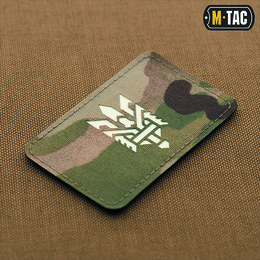 M-Tac нашивка Тризуб (стилізація) Laser Cut горизонтальна Multicam/GID