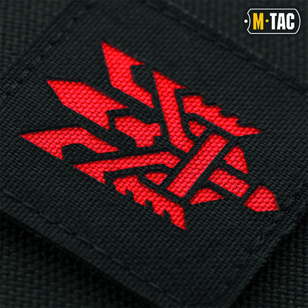 M-Tac нашивка Тризуб (стилізація) Laser Cut мала Black/Red. Фото 2