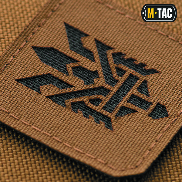 M-Tac нашивка Тризуб (стилізація) Laser Cut мала Coyote/Black. Фото 2