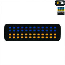 M-Tac нашивка прапор України 25х80 Laser Cut Black