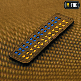 M-Tac нашивка прапор України 25х80 Laser Cut Coyote