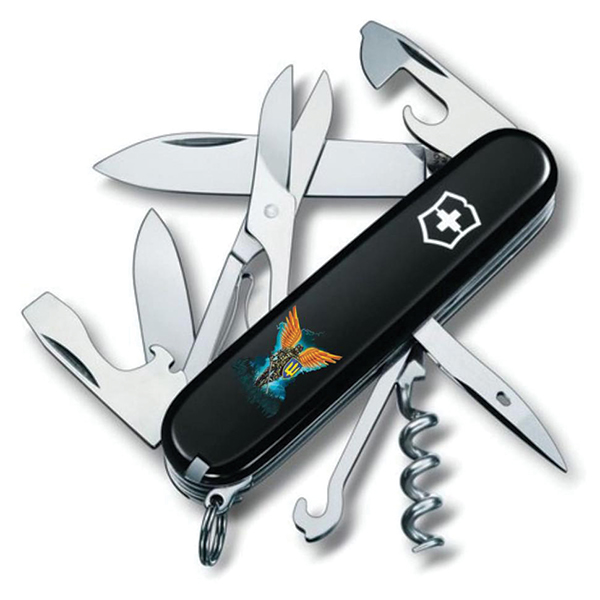 Ніж мультифункціональний 91мм/14 Victorinox Climber Ukraine Ангел ЗСУ