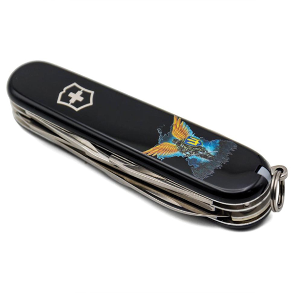 Ніж мультифункціональний 91мм/14 Victorinox Climber Ukraine Ангел ЗСУ. Фото 3