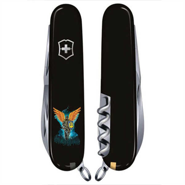 Ніж мультифункціональний 91мм/14 Victorinox Climber Ukraine Ангел ЗСУ. Фото 4
