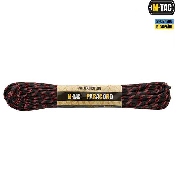 M-Tac паракорд 550 type III Thin Red Line 15м