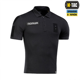 M-Tac поло Поліція з світловідбивним написом та нашивкою 65/35 Black. Фото 3