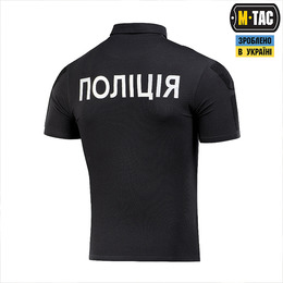M-Tac поло Поліція з світловідбивним написом та нашивкою 65/35 Black. Фото 4