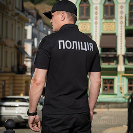 M-Tac поло Поліція з світловідбивним написом та нашивкою 65/35 Black. Фото 6