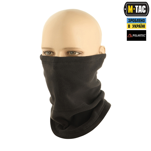 M-Tac шарф-труба анатомічний з затяжкою Polartec Black
