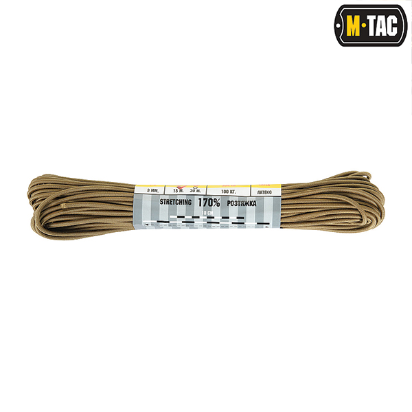 M-Tac паракорд Shock-Cord 3 mm Coyote 15м. Фото 2