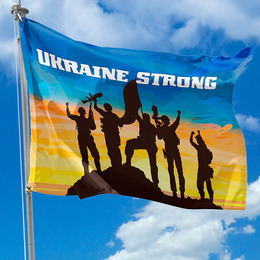 Прапор України 68х120 см Ukraine Strong. Фото 3