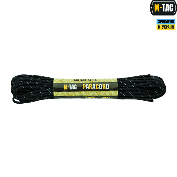 M-Tac паракорд Reflective Traser Black 15м