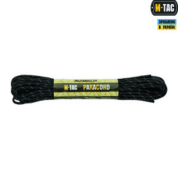 M-Tac паракорд Reflective Traser Black 15м