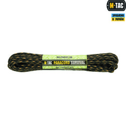 M-Tac паракорд Survival Woodland Marpat 15м