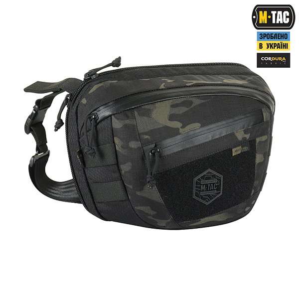 M-Tac сумка Sphaera Hex Hardsling Bag Large з липучкою Elite Multicam Black/Black. Фото 3