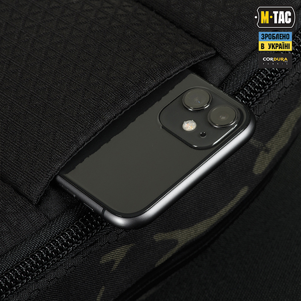 M-Tac сумка Sphaera Hex Hardsling Bag Large з липучкою Elite Multicam Black/Black. Фото 7