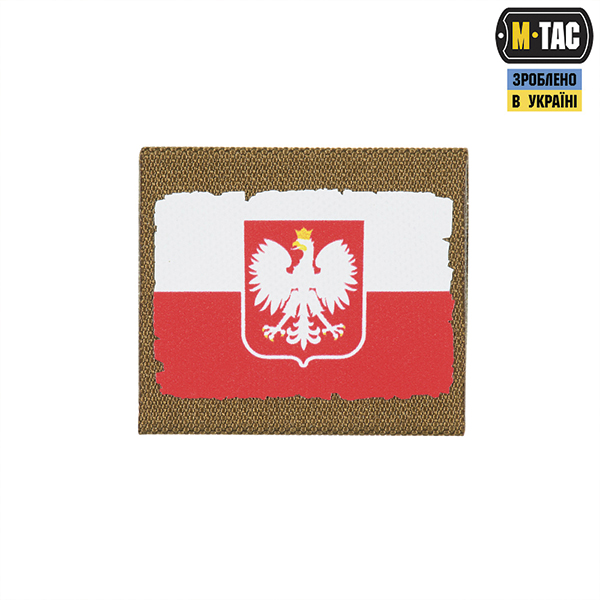 M-Tac MOLLE Patch Прапор Polska White/Red/Coyote. Фото 2