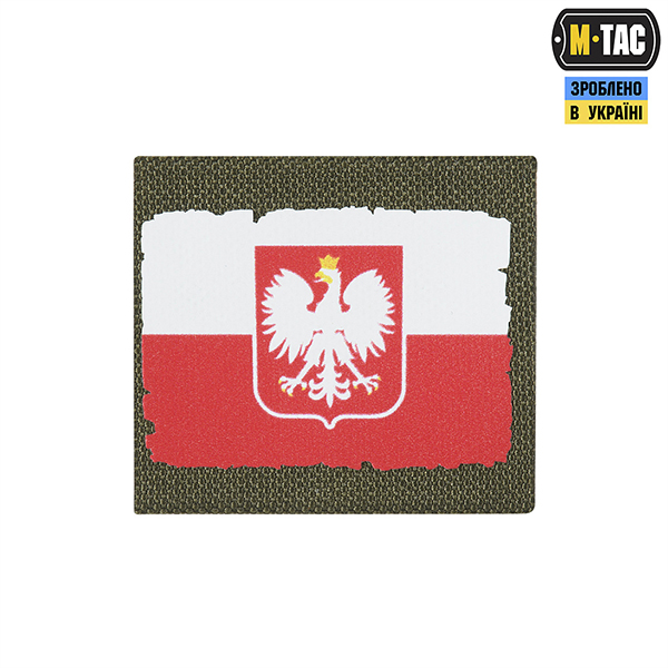 M-Tac MOLLE Patch Прапор Polska White/Red/Ranger Green. Фото 2