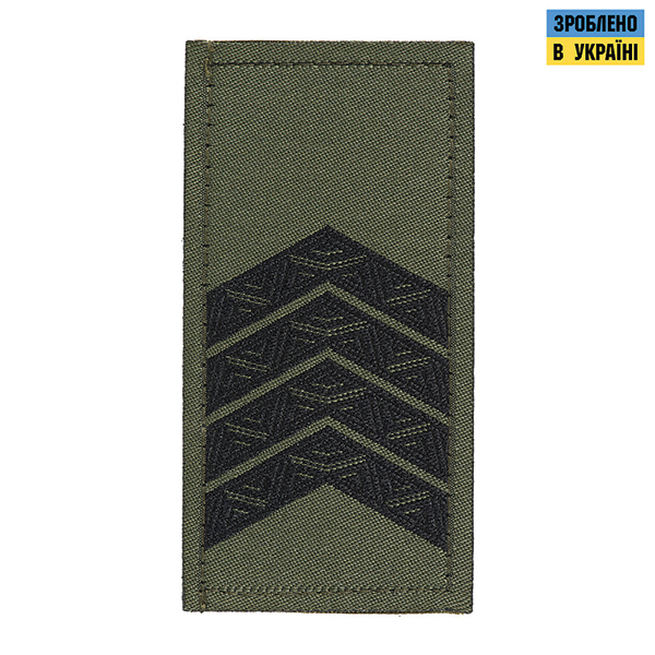 Погон ЗСУ на липучці Старший сержант (жаккард) олива