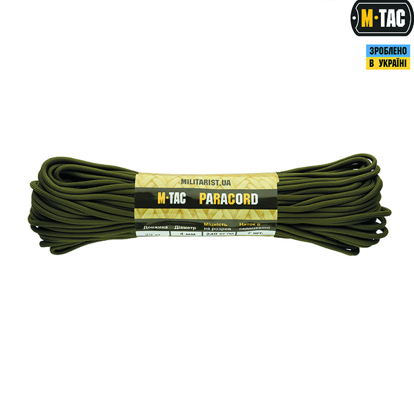 M-Tac паракорд 550 type III Army Green 15м