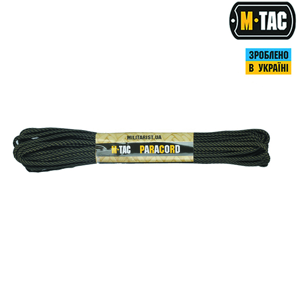 M-Tac паракорд 550 type III Black/Army Green Stairs 15м