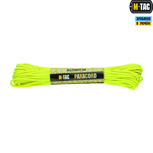 M-Tac паракорд 550 type III Neon Yellow 15м