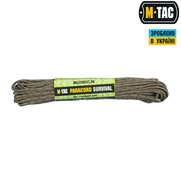 M-Tac паракорд Survival Coyote Camo Diamond 15м