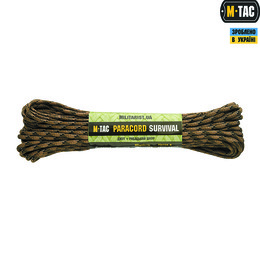 M-Tac паракорд Survival Field Camo 15м