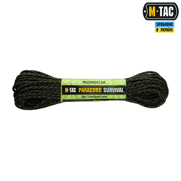 M-Tac паракорд Survival Tiger Stripe 15м