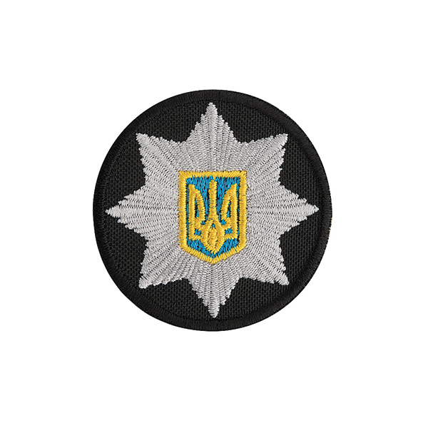 Кокарда Поліція кругла 5 см чорна