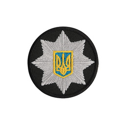 Кокарда Поліція кругла 5 см чорна