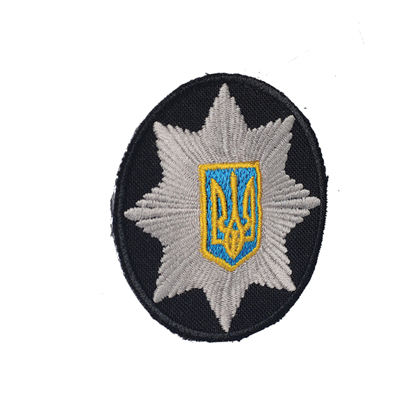 Кокарда Поліція кругла 6 см чорна. Фото 2
