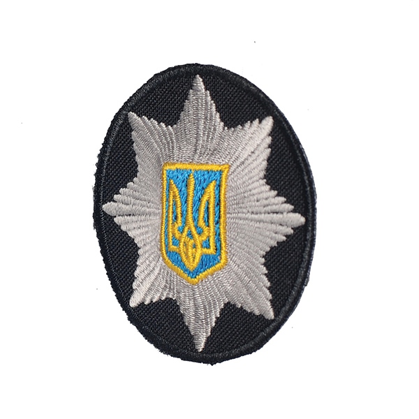 Кокарда Поліція кругла 6 см чорна. Фото 3
