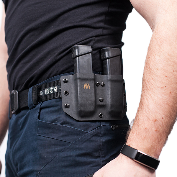 Паучер ATA Gear Double Pouch ver.1 Glock-17/22/47 Black. Фото 18