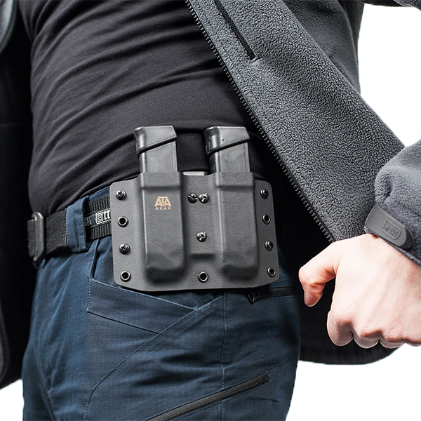 Паучер ATA Gear Double Pouch ver.2 Glock-17/22/47 Black. Фото 20