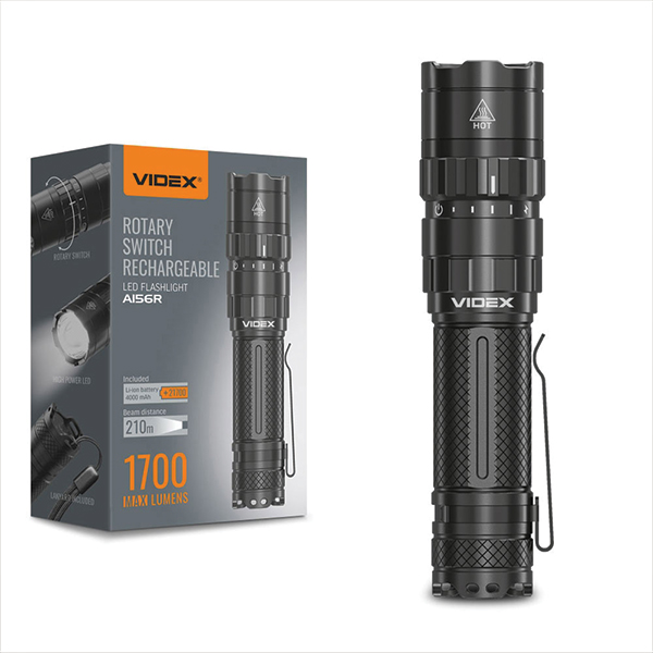 Портативний світлодіодний ліхтарик VIDEX VLF-A156R 1700Lm 6500K. Фото 2