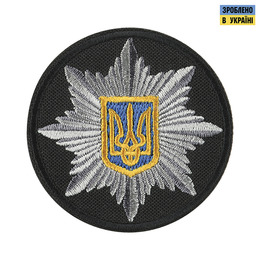 Кокарда Поліція кругла 6 см чорна (тип 2)