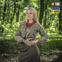 M-Tac вишиванка жіноча 100% льон олива