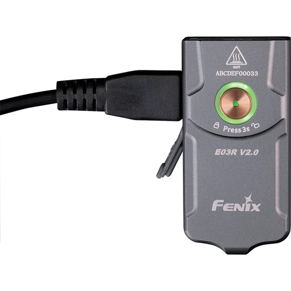 Ліхтар наключний Fenix E03R V2.0 сірий. Фото 5