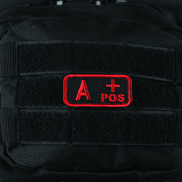 M-Tac нашивка група крові A+ Pos чорно-червона. Фото 2