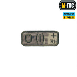 M-Tac нашивка група крові O(I) Rh+ MM14